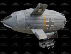 纳粹党科技飞艇Blend模型