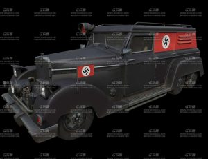 纳粹党希特勒专车Blend模型