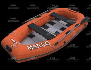 救生橡皮艇Blend模型