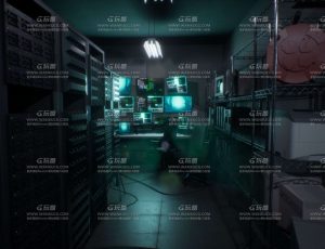 高档黑客办公室场景Blender工程源文件