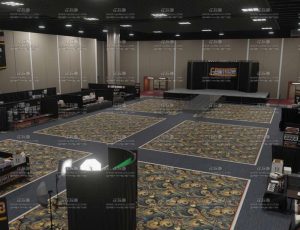 格斗舞台展会场景Blender工程源文件