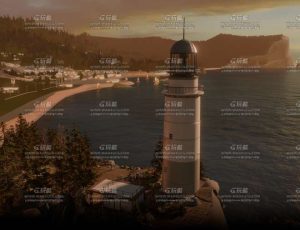 海岸线灯塔场景Blender工程源文件