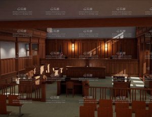 美国法院场景Blender工程源文件