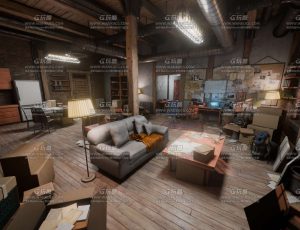 凌乱的末日客厅Blender工程源文件