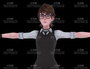 风格化校园女孩Blend模型