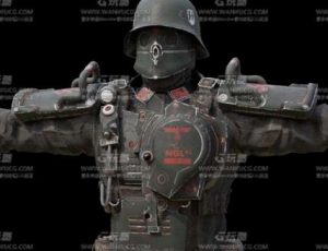 战锤生化德军盔甲士兵Blend模型