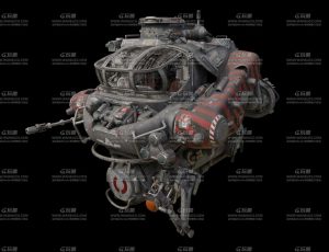 超级科技科幻飞船Blend模型