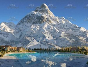 雪山自然景观场景Blender工程源文件