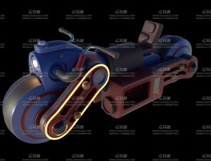 科幻小型摩托车Blend模型