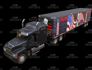 特朗普御用大卡车Blend模型