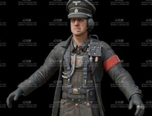 未来德军司令Blend模型