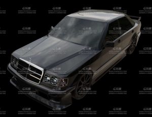 黑色奔驰复古跑车Blend模型