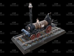 蒸汽朋克火车头Blend模型