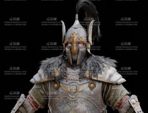 中世纪盔甲士兵Blend模型