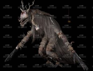 恶魔狼怪Blend模型