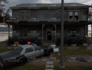 废弃郊区荒废木屋Blender工程源文件