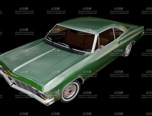 复古绿色轿车Blend模型