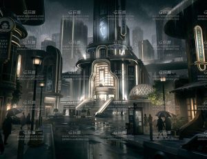 玩酷CG网—黑暗科幻赛博朋克建筑模型
