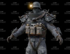 废土朋克科技战士Blend模型