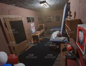 凌乱的更衣室Blender工程源文件