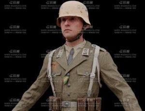 部队通讯杂兵Blend模型