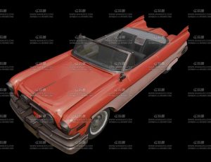 复古四座敞篷跑车Blend模型