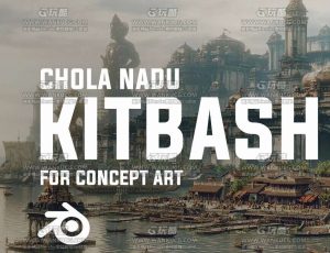 古印度神庙建筑模型包Blend资产库