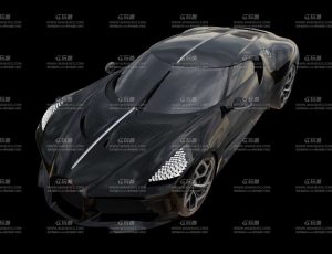 布加迪威龙voiture noire Blend模型