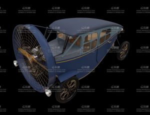 蒸汽朋克飞行车Blend模型