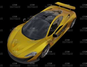 迈凯伦黄色跑车 Blend模型