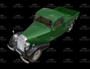 农场绿色托车 Blend模型