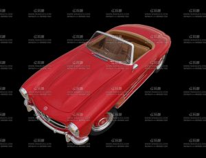 奔驰300SL敞篷 Blend模型