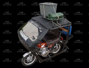 载客摩托车 Blend模型