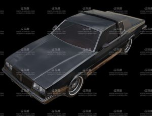 黑色复古轿车 Blend模型