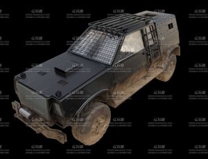 黑色装甲车 Blend模型