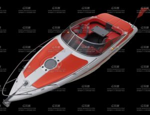 红色快艇 Blend模型