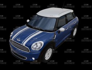 宝马mni蓝色 Blend模型