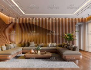 温馨高档设计感客厅Blender工程源文件