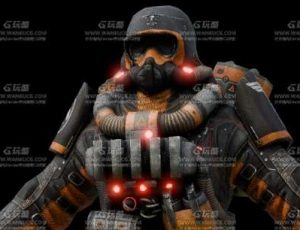 高级科幻生化服机器人Blend模型