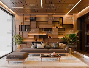 温馨氛围感强的客厅Blender工程源文件