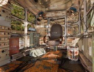 科技小型控制室场景Blender工程源文件