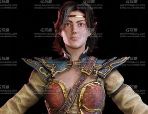 女精灵战士Blend模型