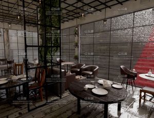 阴天咖啡厅Blender工程源文件