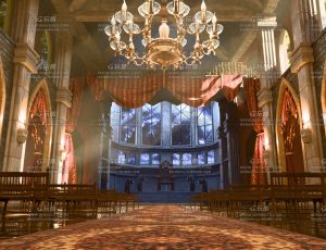 大教堂场景Blender工程源文件