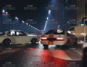 汽车街道追逐场景Blender工程源文件