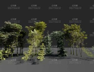 山林植物模型包Blend资产库