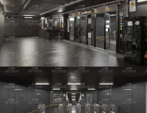 时尚风格地铁站Blender工程源文件