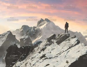 夕阳雪山场景Blender工程源文件