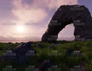 夕阳自然场景Blender工程源文件