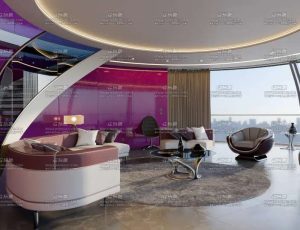 高档大平层客厅Blender工程源文件